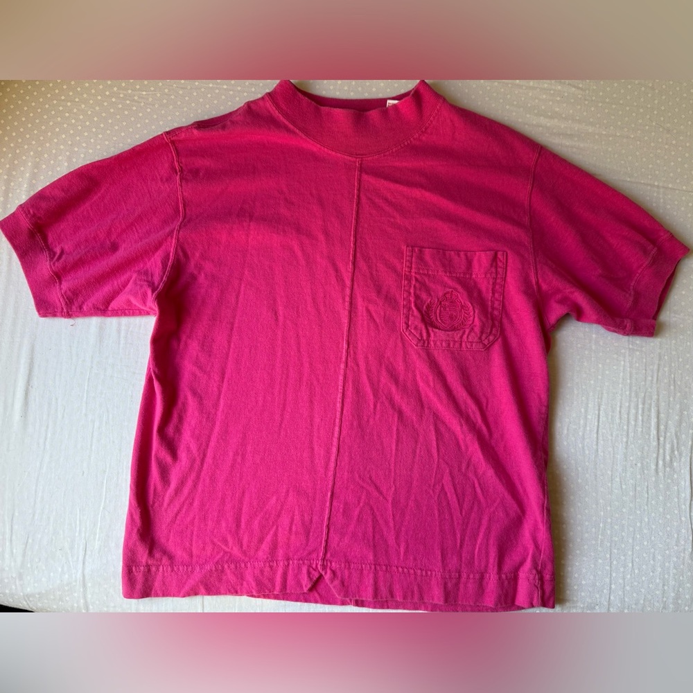 Vintage Hot Pink T-Shirt with Pocket